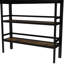 Lit mezzanine simple en métal noir avec tablette de rangement, garde-corps, conception classique, cadre, facile à monter, 350 lb