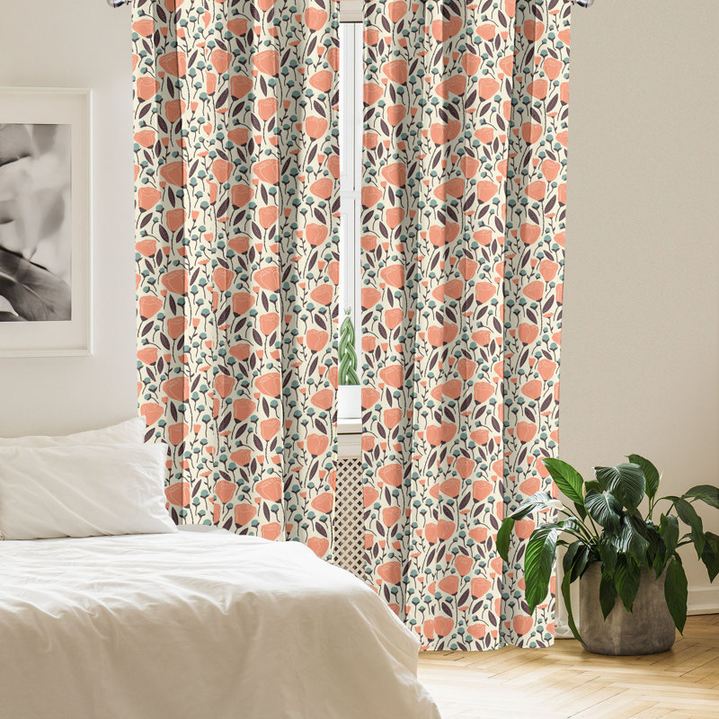 Rideaux 4 panneaux East Urban Home, L 56 po x L 84 po