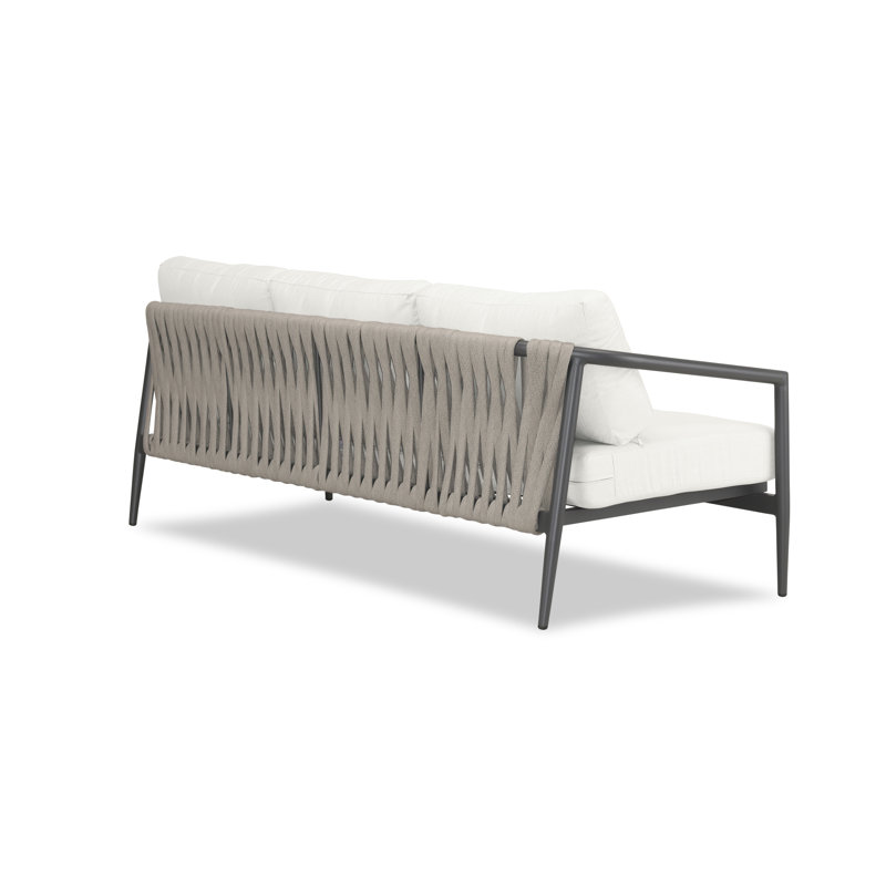 Outdoor 3 - Seat Patio Sofa, Canvas Natural Sunbrella® Canvas, Slate