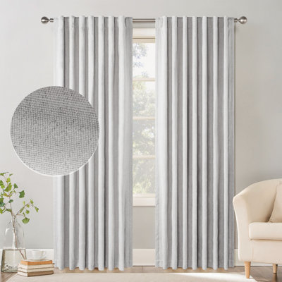 Paire de rideaux occultant en chenille (2 panneaux)