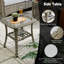 10 Pieces Patio Furniture Set With 53" Fire Pit Table, Outdoor Wicker Swivel Rocking Chairs With Comfy Cushions, All-weather High Back Sofa Couch Set For Backyard Or Lawn-727816847