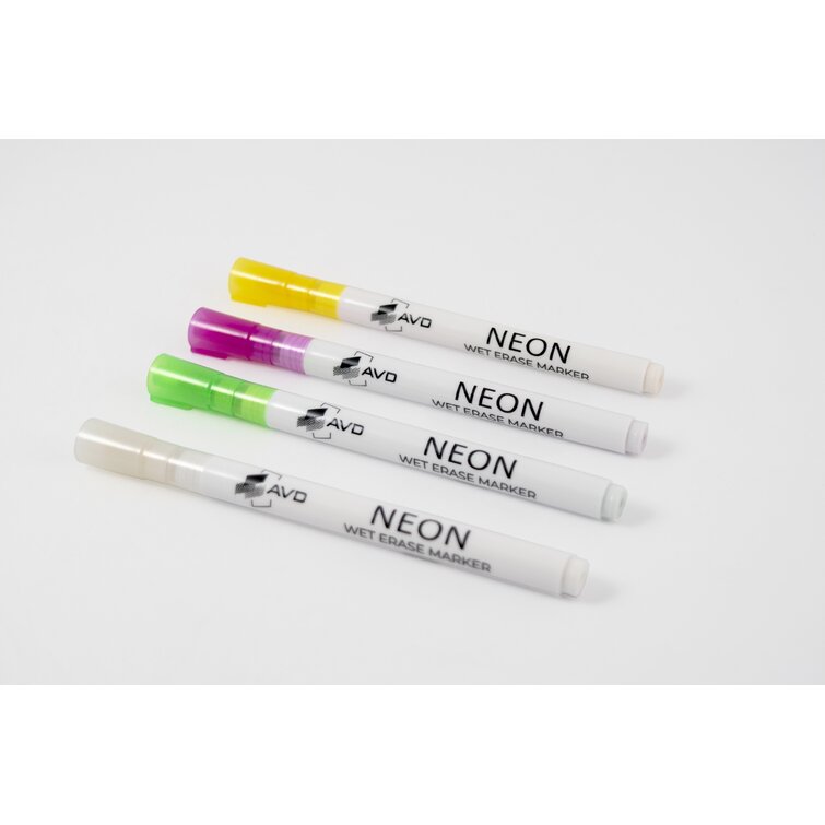 Audio-Visual Direct Glass Dry Erase Markers, Set of 4