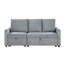 Velours côtelé gris avec méridienne coulissante et espace de rangement, poche latérale, rangement supplémentaire sous le siège de 3 types, décoration de poche