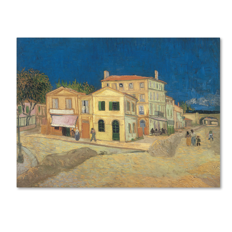 «The Yellow House» par Vincent van Gogh - impression sur tissu, H 24 po x l 32 po