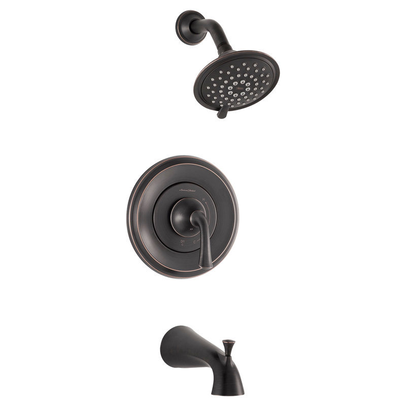 Robinet de baignoire et de douche à inverseur Patience, Bronze héritage