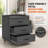 34.65" Heavy-Duty 3-Drawer Metal Tool Storage Cabinet with Wheels, Rolling Garage & Workshop Organizer with Raised Worktop, Lockable Casters, Smooth Glide Drawers, Black/Gray