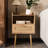 23.6'' Tall Drawer Rattan Nightstand with Charging Station-52251693