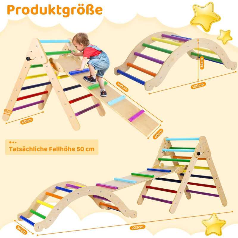 LIFERUN 223cm W Wood Climber