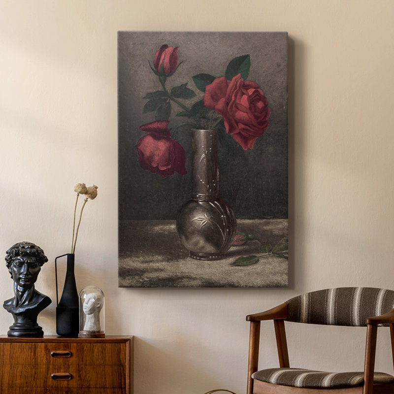 Imprimé floral rétro CCLXIV - galerie sur mesure Cavas, H 27 po x l 18 po