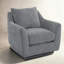Fauteuil d'appoint rembourré en chenille entièrement pivotant à 360 °-1208922676