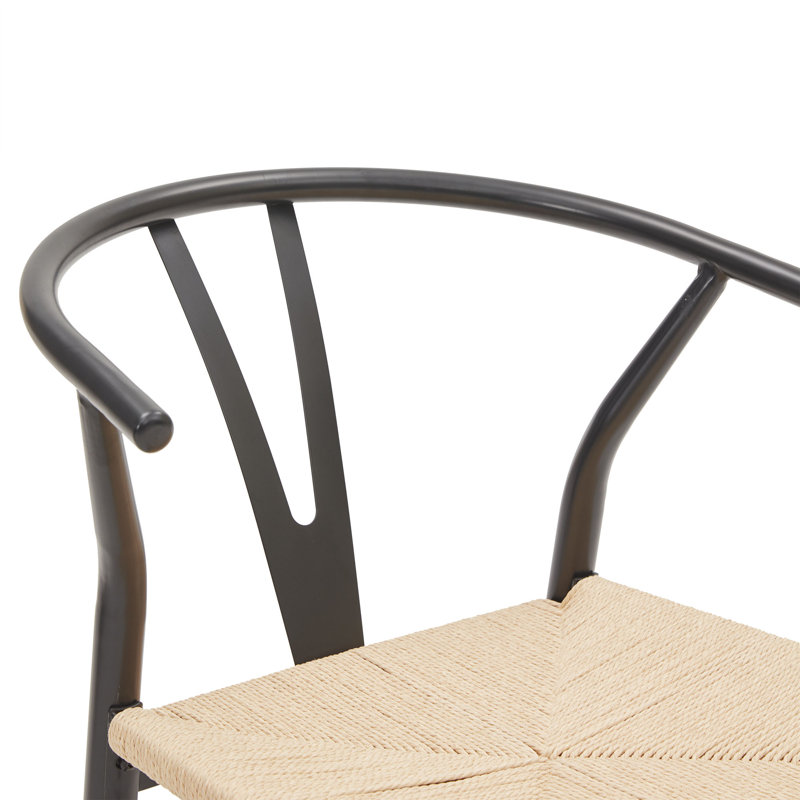 18.11'' W Metal Side Chair, Black