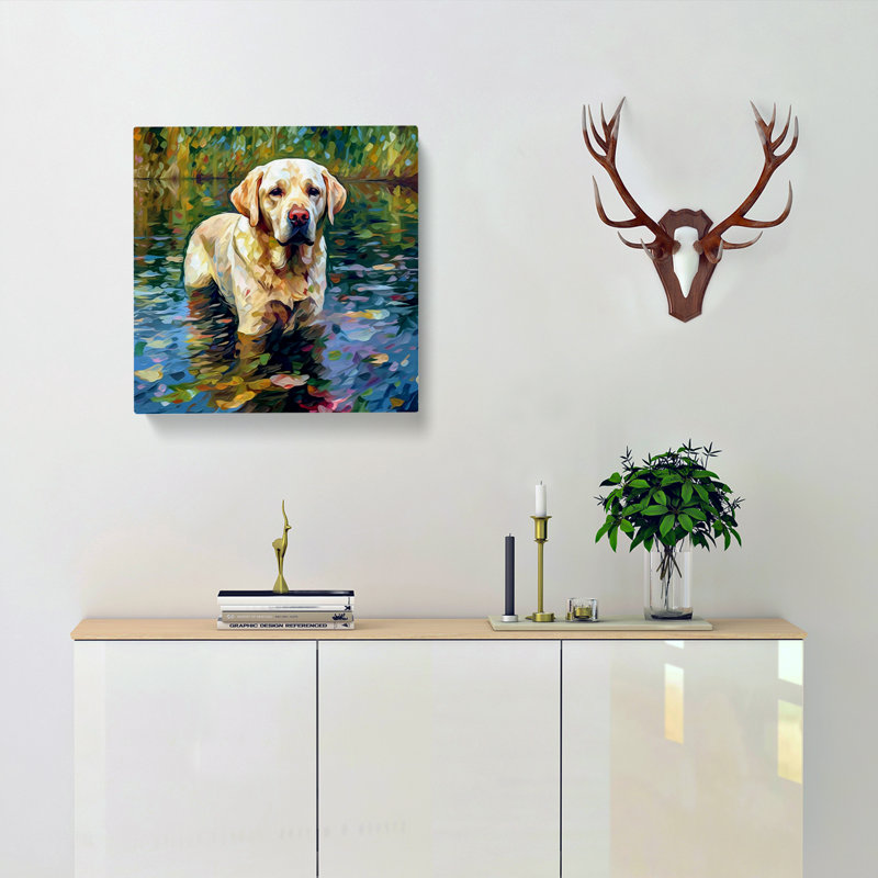 Labrador Retriever Neo-Impressionism - Wrapped Canvas