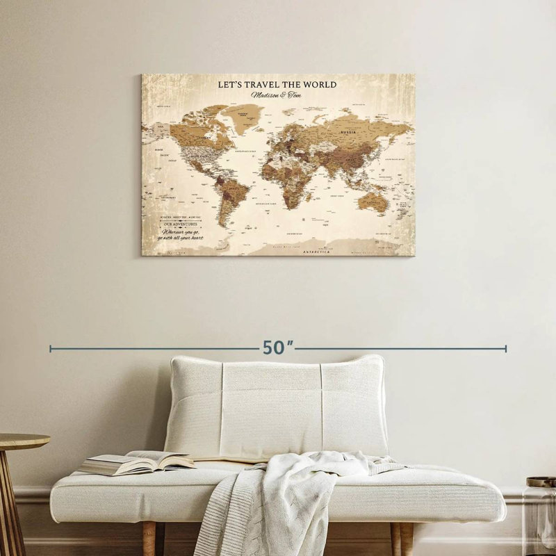 Pin's de voyage personnalisé World Milstead, Oui, H 24 po x l 36 po