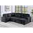 Modern Design 4Pc Convertible Sectional Storage Compartment Matching Pillow Pull Out Bed USB Port Corduroy Upholstered Black Finish Primary Living Room-485983966