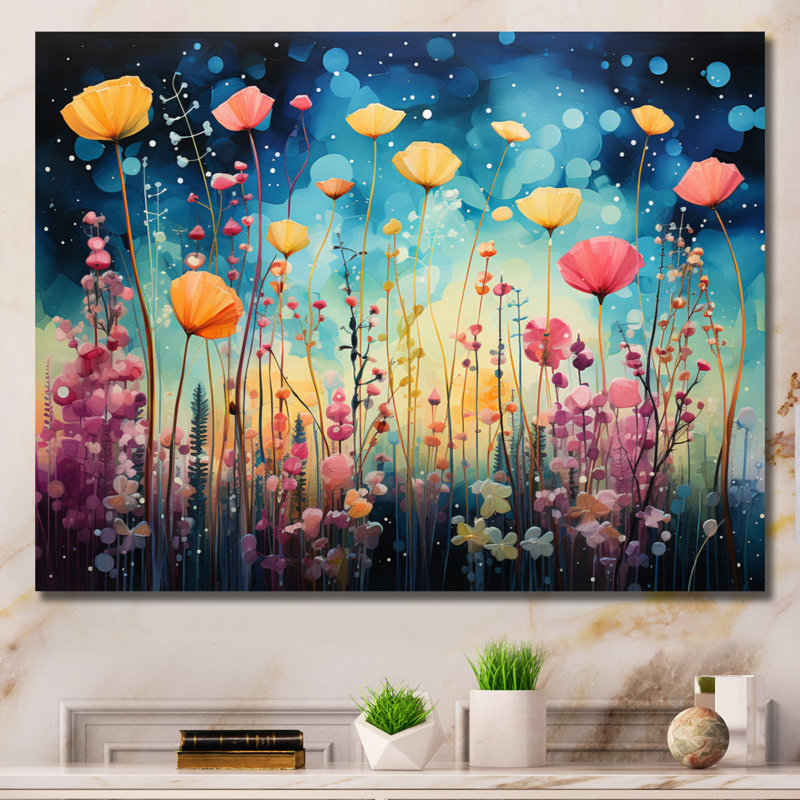 Field of Poppies, reproduction d'art sur toile, H 34 po x l 44 po x P 1,5 po, Toile tendue