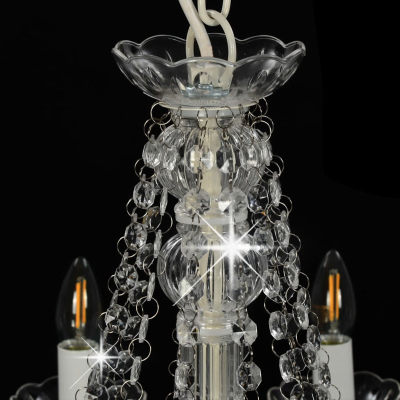 Shah 12 - Light Candle Style Chandelier, White