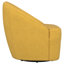 Fauteuil pivotant rembourré jaune moutarde Denali-95064420