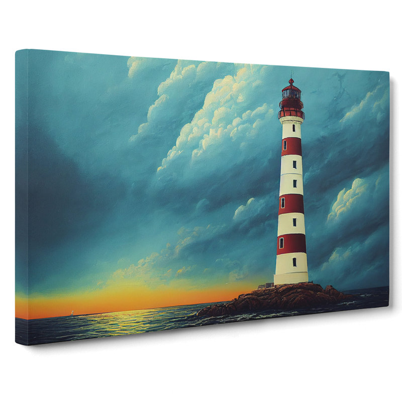 Handsome Lighthouse - Wrapped Canvas, 40cm H x 60cm W x 3cm D