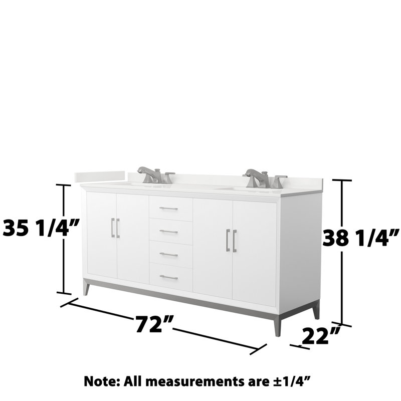 Amici 72'' W Vanity, Brushed Nickel, WDX13317
