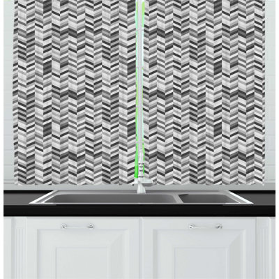 Chevron Tailored Kitchen Curtain