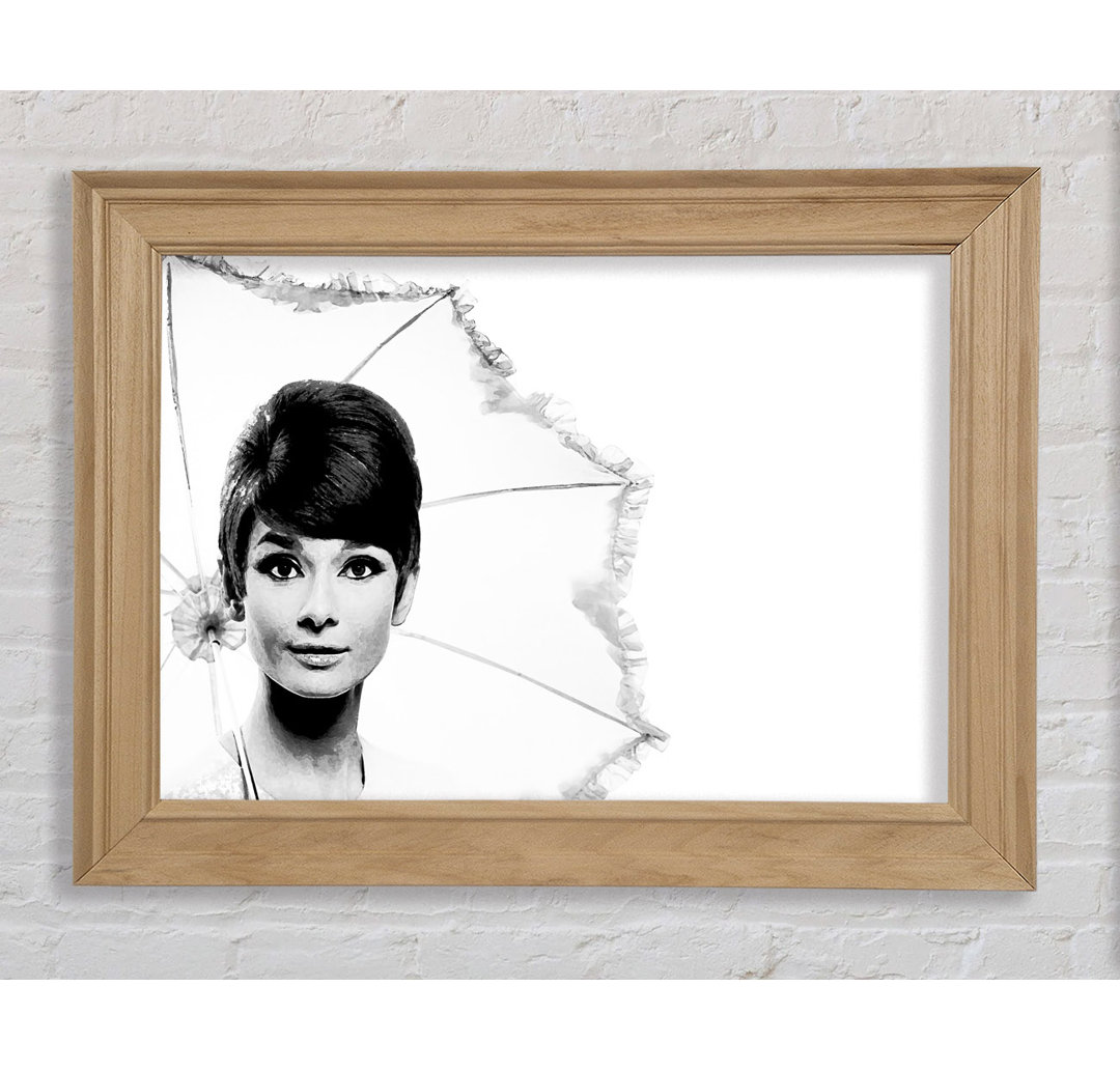 Audrey Hepburn Regenschirm - Druck