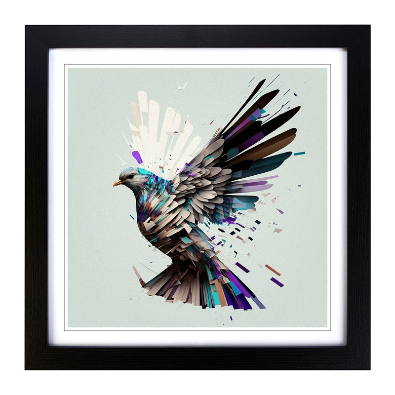 Single Picture Frame Print on Wood, Black