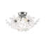 Plafonnier semi-encastré moderne à 4 lumières en forme de fleur de cristal de pissenlit