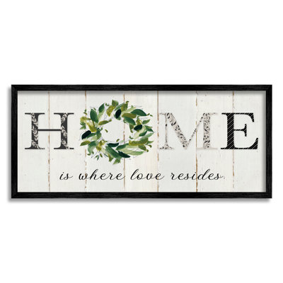 «Home Where Love Resides», charmante affiche de ferme, estampe noire encadrée, art texturé par Carol Robinson