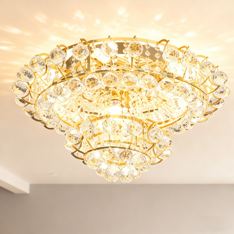 8 - Light 23.6" Modern Crystal Flush Mount Lighting