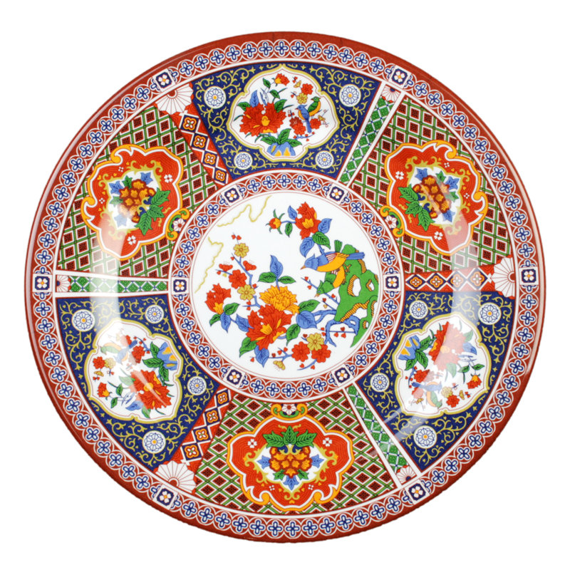 Peacock Melamine Floral Charger