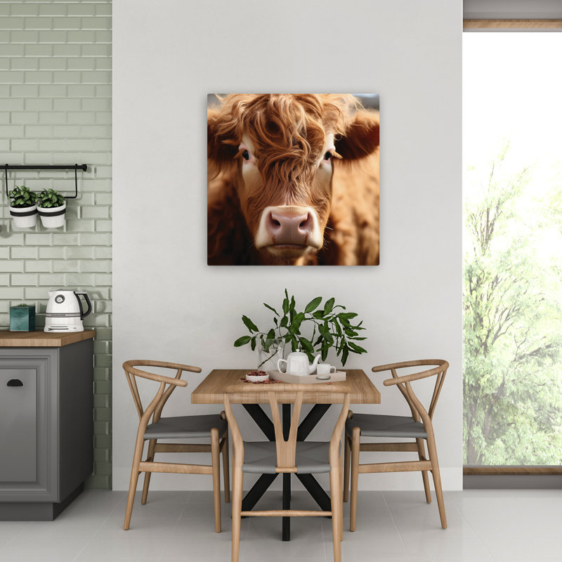 Highland Close Up, art contemporain naturel, H 32 po x l 32 po