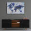 «Indigo World Map» par Danhui Nai, art mural en verre acrylique-1879310367