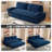 73.2" Queen Pull Out Sofa Bed,3-In-1 Convertible Sleeper Sofa,Multi-Functional Velvet Loveseat Bed-325750755
