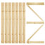 Porte de grange intérieure en bois massif massif et en bois manufacturé K-Bar-46490222