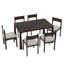 Ensemble de table de salle à manger 7 pièces pour 7 personnes-1359800714