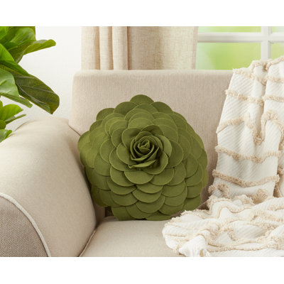 FlowerFloral Round Throw Pillow