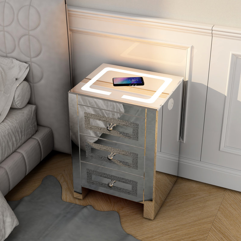 40cm W Manufactured Wood Bedside Table