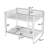 Full XL Over Full XL Metal Bunk Bed With Ladder And Slats