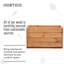 Hortico Garden Trough Scandinavian Redwood Rectangular Planter with Drainage H30 L52.5 W25 cm, 40L