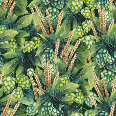 «Watercolor Hop And Malt» par Homunkulus28 - peinture sur toile tendue