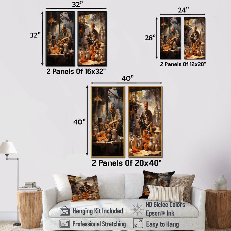 Ensemble de salon Rustic Chai, H 32 po x l 33 po, Encadrement brun