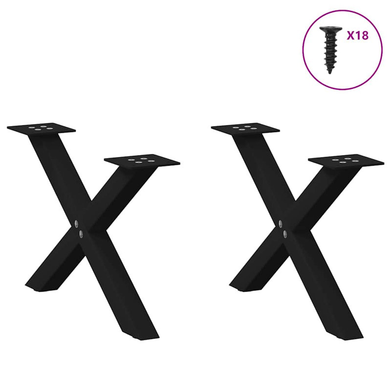 Table Leg, 31cm H x 50cm W x 31cm D, Black
