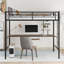 Lit mezzanine avec bureau et tablette, conception peu encombrante