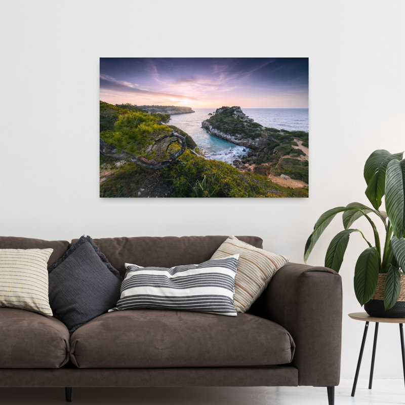 Baydream, impression de paysage côtier abstrait, 32" H x 48" W