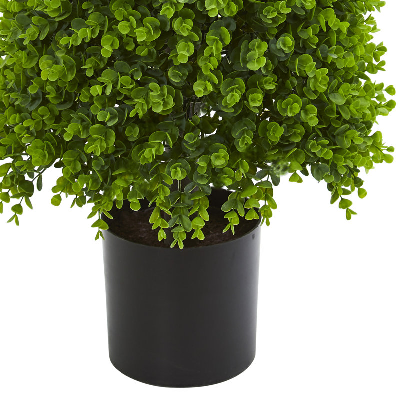 Topiaire d'eucalyptus artificiel en pot, H 48 po x l 17 po x P 17 po