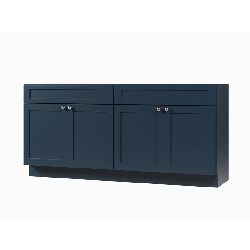 Base de meuble-lavabo double 72 po Disar, Bleu