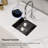 Quartz 21 x 18 Inch Granite Composite Bar Sink Granite Workstation Sink Undermount Single Bowl-106509952