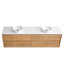 Meuble-lavabo mural moderne avec lavabo vasque rond et 4 tiroirs-131427386-131427387