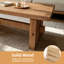 Table basse rectangulaire de 47,24 po en bois massif, table basse Wabi-Sabi à finition bois naturel pour salon, appartement et espace Tatami