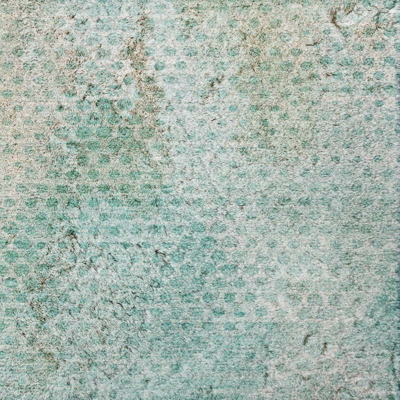 Tapis à poil long de qualité supérieure lavable à la machine ADS539, Teal, 9' x 12'